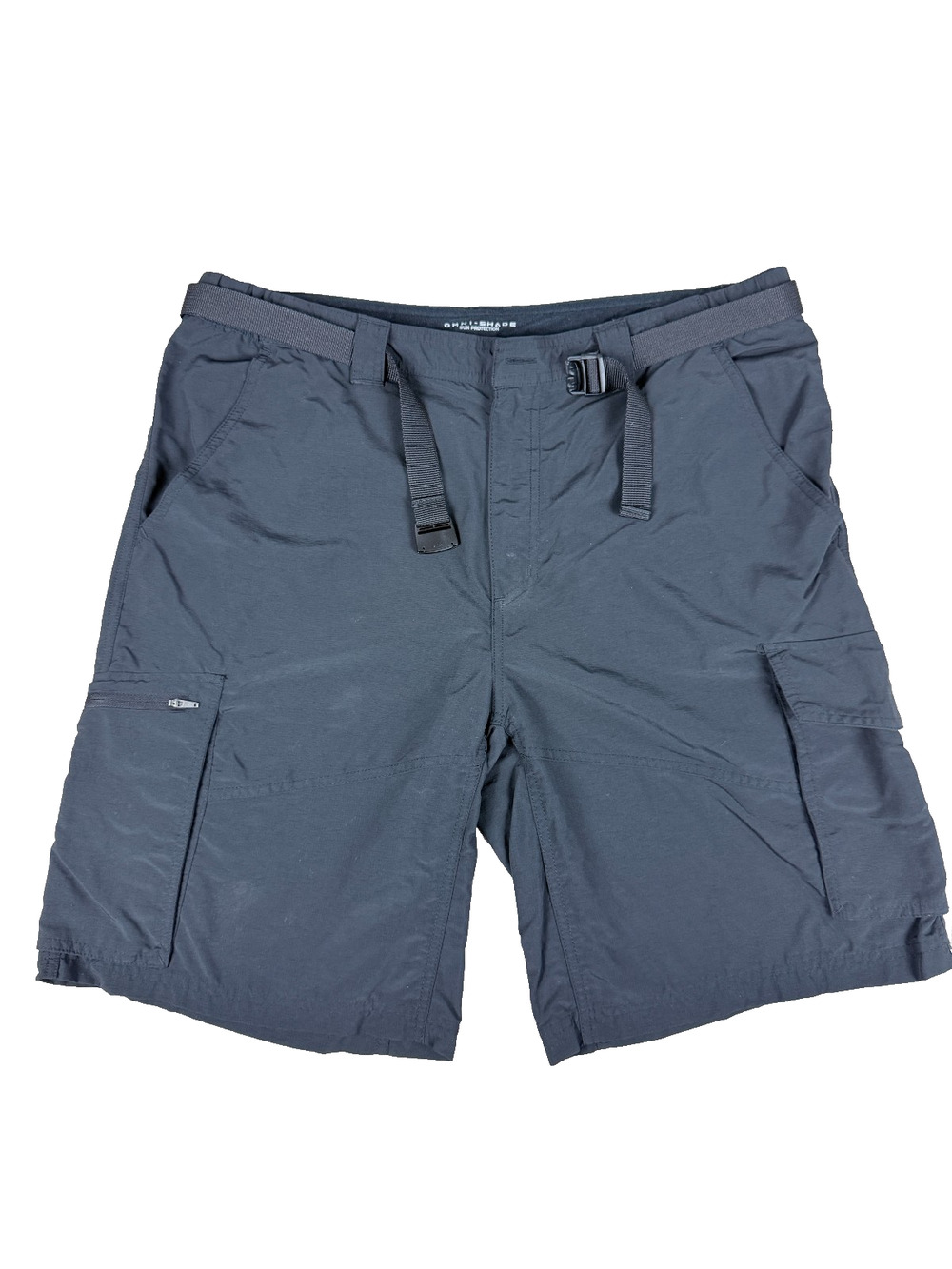 Columbia Shorts Men XL 38x10 Omni Shade Cargo Fishing Outdoor Belted Black